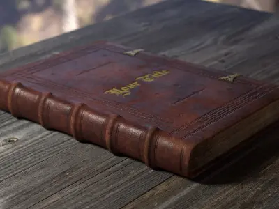 Old Incunable Book Rigged with 8K PBR Textures Low Poly 
