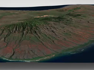 Lanai Island Hawai 3D model