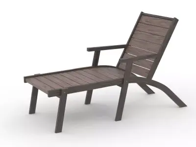 Deckchair Low-poly 3D model