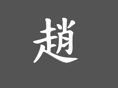 Chinese Font Hundred Family Surnames Zhao v1 002 Free low-poly 3D model