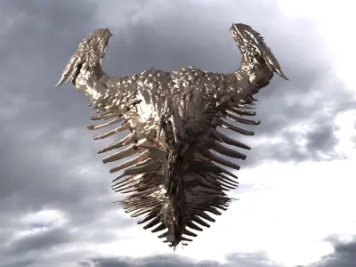 Dragon bone deity monolith 2  3D model