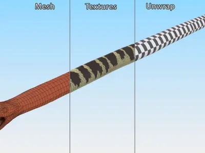  Snakes Big Rigged Collection for Maya 