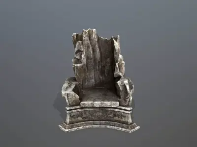 Throne Low-poly 3D model purchase