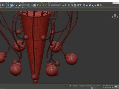 CONIC CRYSTAL CHANDELIER Low-poly 3D model