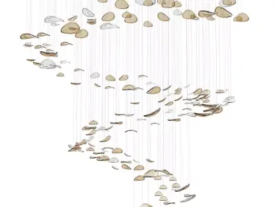 Chandelier drop Low-poly 3D model