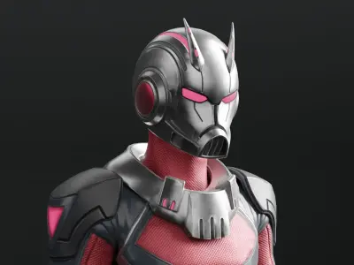 Ant-man RIGGED 3D Character Model Low-poly 3D model