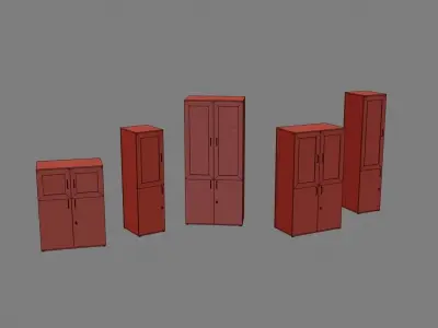 closet komod a01 3D model