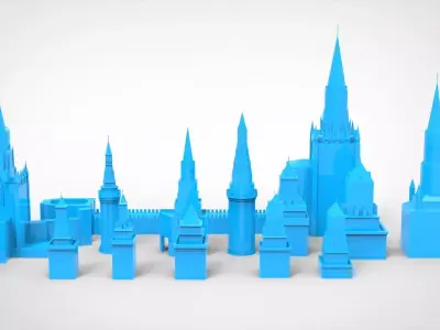 Tower collection 3D model