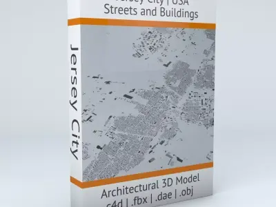 Jersey City Streets and Buildings 3D model