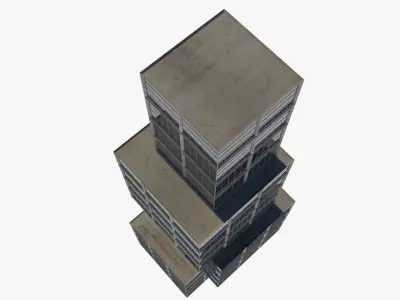 Buildings City 1 Low-poly 3D model
