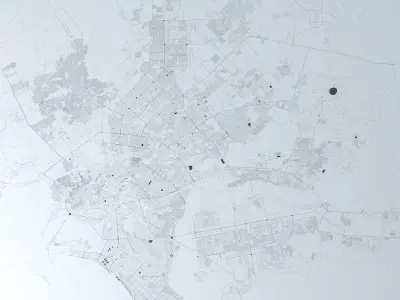 Karachi Road Network and Streets 3D model