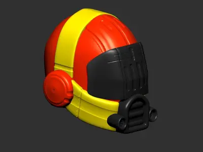 helmet high poly sculpt 3d printable ver 7 3D model 3D model 92