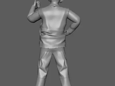 Worker Character POSE 01 Low-poly 3D model