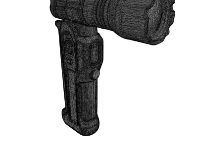 Tactical LShape Flashlight 3D Model Low-poly 3D model