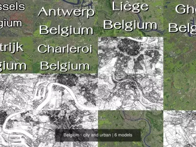 Belgium - city and urban 3D Model Pack