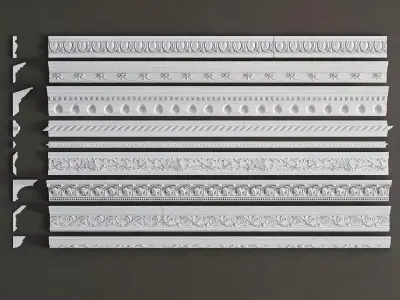 European-style plaster moulding 3D model