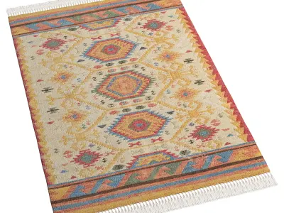 Handmade Area Kilim Rug by Urban Outfitters 3D model