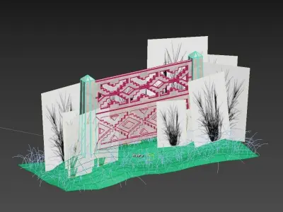Stone Fence 3D model