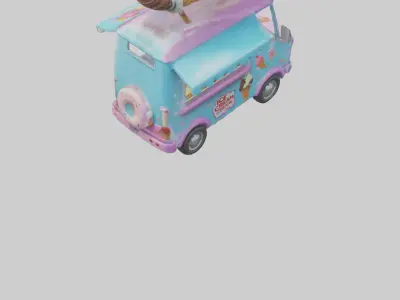 Cartoon Ice Cream Truck model 3D model