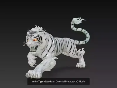 White Tiger Guardian - Celestial Spirit Beast 3D Collection 3D Model Pack