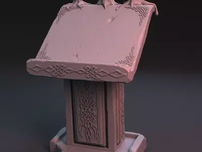 Pulpit book stand on table 3D model