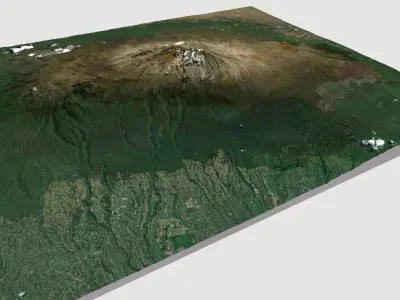 Volcano Kilimanjaro Tanzania Africa 3D model