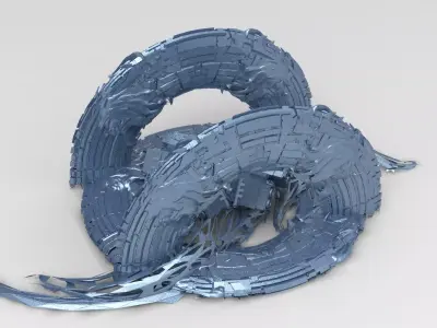Genma realm sci fi platform 4 3D model