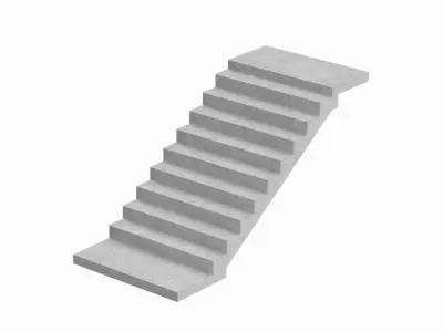 Concrete Stairs 3D model purchase