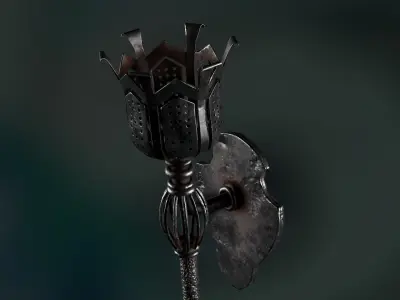 Medieval Sconce Low-poly 3D model