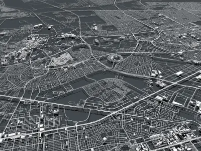 Cityscape Dammam UAE 3D model