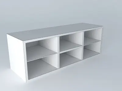 Shelf Cabinet DOORS HDO2FP 6 17 BRW Milano Oak 3D model