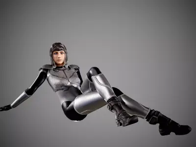 Sci Fi girl  Low-poly 3D model