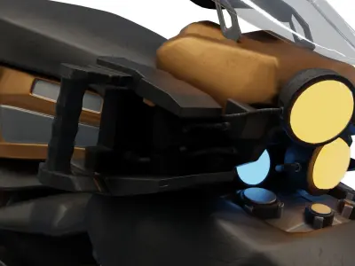 Gyro Sci-Fi Bike 3D model