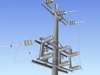 POSTE ELETRICO 3D model