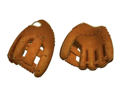 Baseball Glove Low-poly 3D model