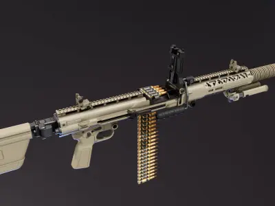 REAPR Machine Gun Low-poly 3D model