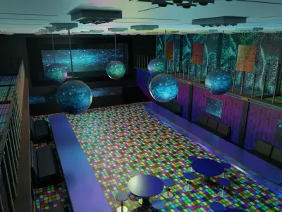 Nightclub Interior Low-poly 3D model