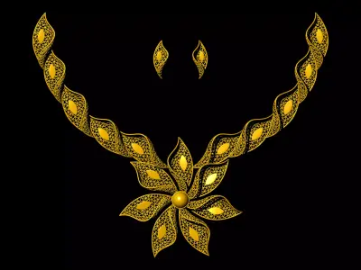 Necklace kuwait light 3D print model