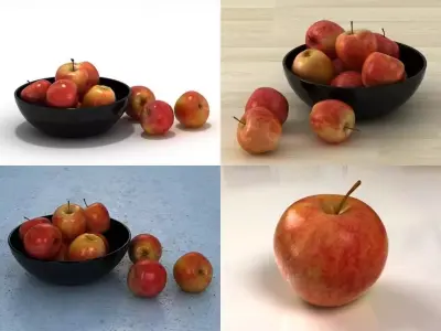 Gala apples 3D model