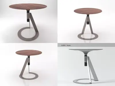 Ring four different side tables 3D model
