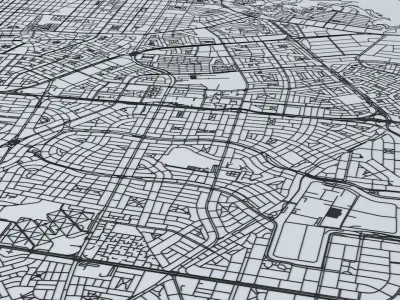 Lima Road Network and Streets 3D model
