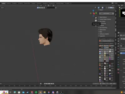 andrew garfield head model Low-poly 3D model