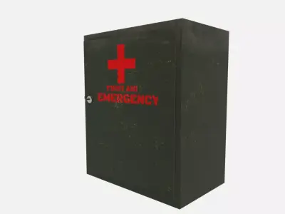 First aid cabinet  Low-poly 3D model