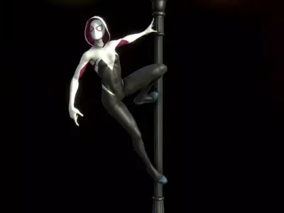 Spider Gwen 3D Model Low-poly 3D model