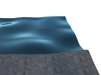 Black Sand Beach 3D model