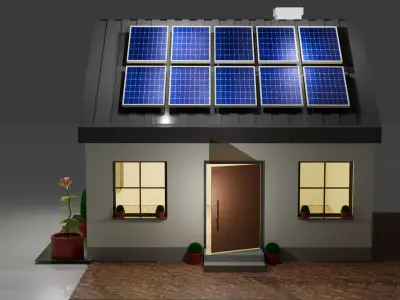 Home Solar Energy 3D model