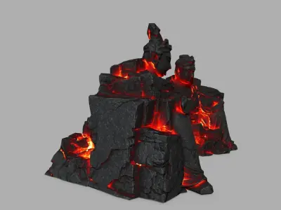 rocks buddha healgate  Low-poly 3D model