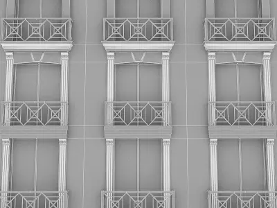 Window Frame 01 Low-poly 3D model