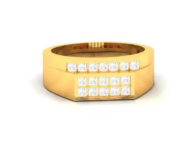 Diamond Ring For Men 3d Print Model 3D print model purchase