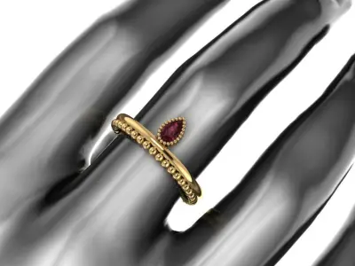 Ring - Gold - Silver 3D print model